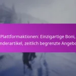 Plattformaktionen: Einzigartige Boni, Sonderartikel, zeitlich begrenzte Angebote