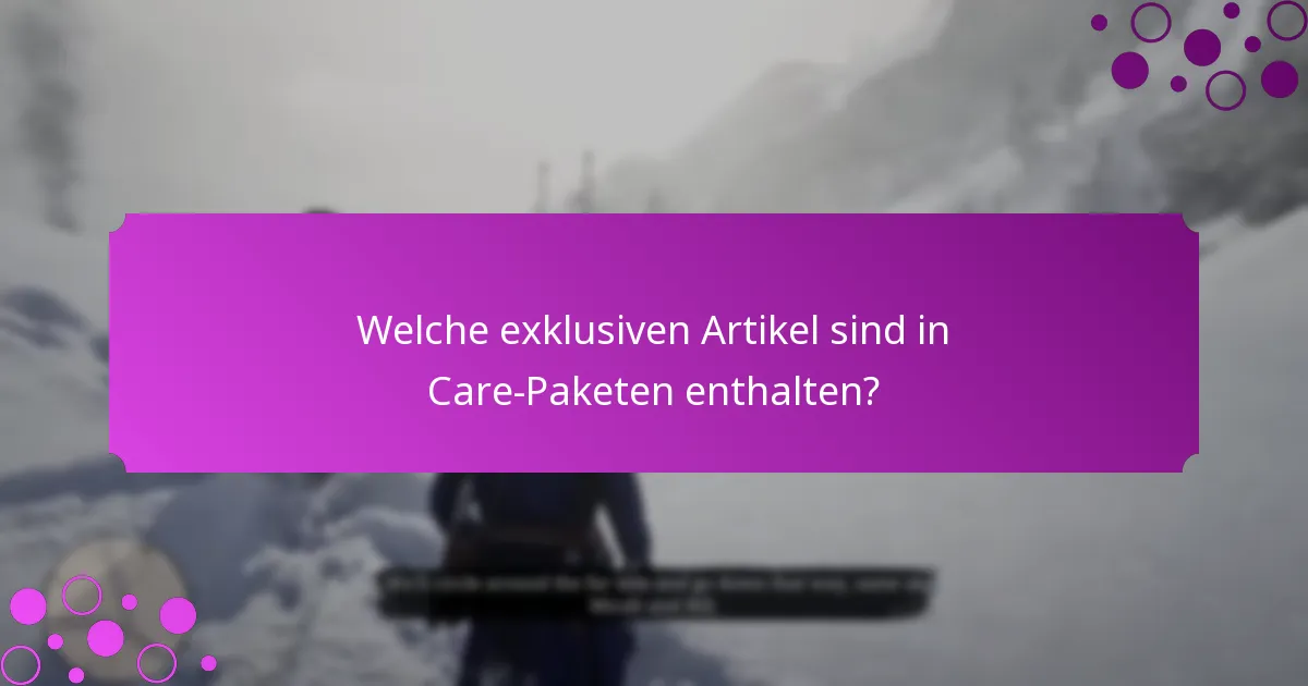 Welche speziellen Aktionen sind für Care-Pakete verfügbar?